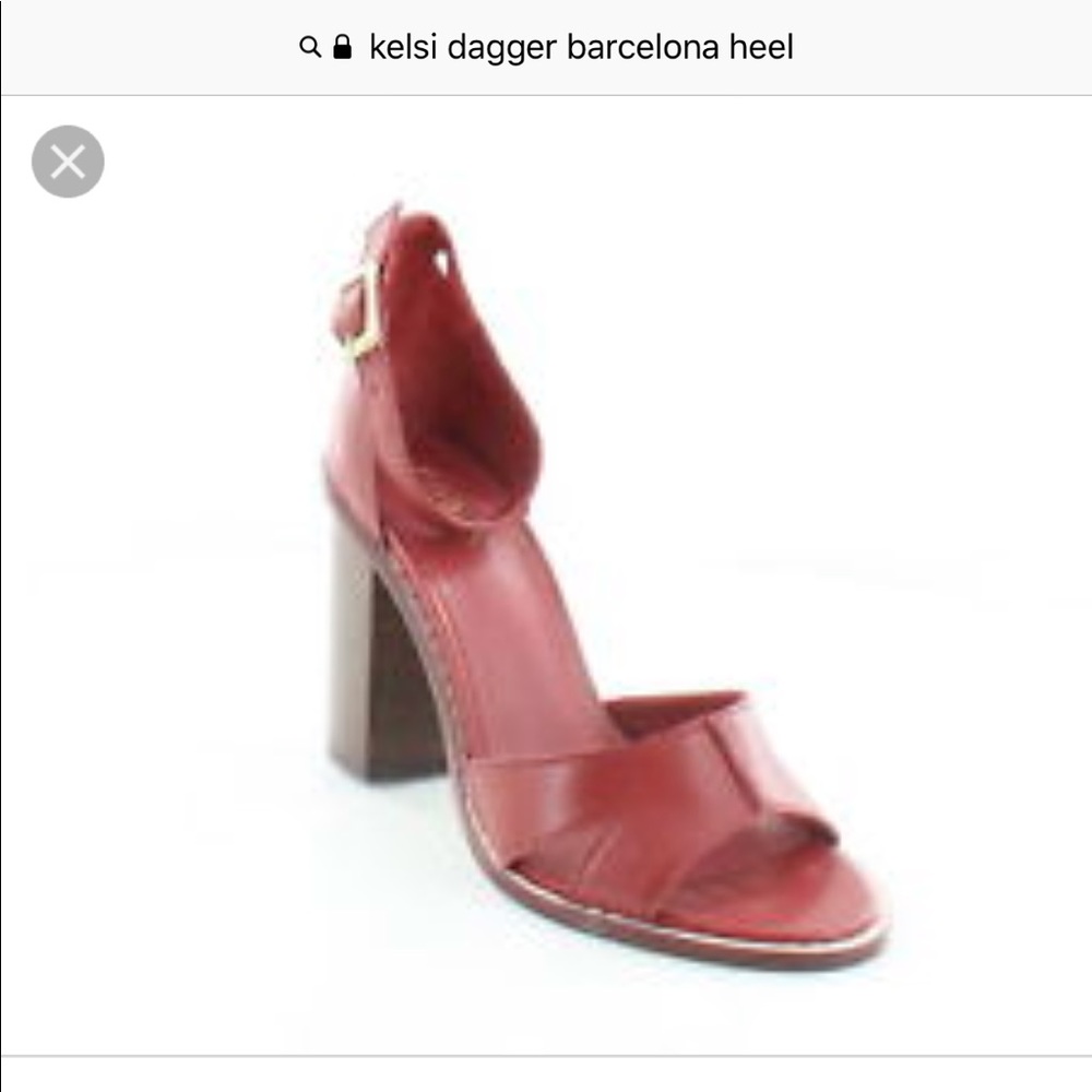Kelsi DAGGER red Barcelona heels size 6